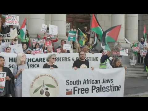 Pro-Palestinian activists rally ahead of UN top court hearing on Israel genocide accusation