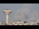Huge clouds of smoke rise from Khan Yunis after strikes