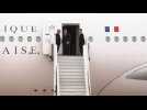 French President Macron arrives in Jordan