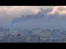 Smoke rises following a strike in Khan Yunis