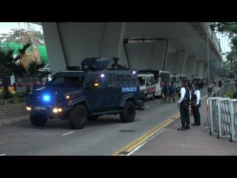 Images outside Hong Kong court ahead of dissident Jimmy Lai's trial start