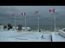 Snow in Normandy: the D-Day landing beaches covered in fine white snow