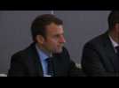 French frontrunner Macron visits factory in Le Pen country