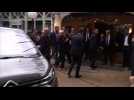 Marine Le Pen arrives to watch election results