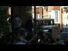 Anger boils over at London fire protest