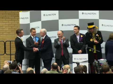 UK election: Jeremy Corbyn re-elected to north London seat