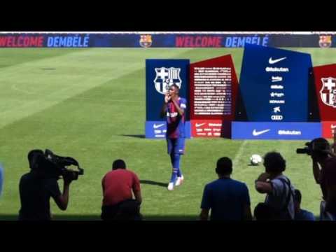 Barcelona: Dembele presented to fans at Camp Nou