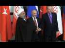 Putin meets with Iranian, Turkish presidents to talk Syria