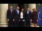 Saad Hariri and his family meet France's Macron at Elysee