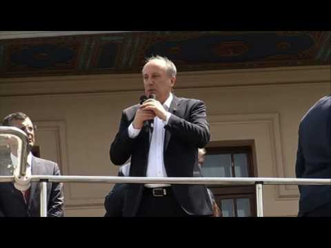 Muharrem Ince addresses supporters in Ankara