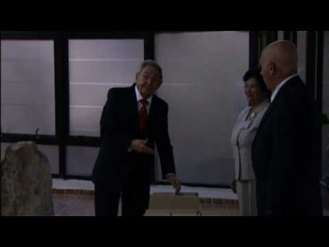 Cuba's Raul Castro votes for next Assembly president