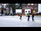 Police and rescue services at scene of car bomb in Bogota