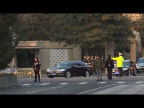 Kim Jong Un's motorcade leaves Chinese state guesthouse