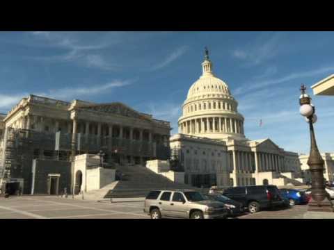 The sun shines on Congress hours before Trump speech
