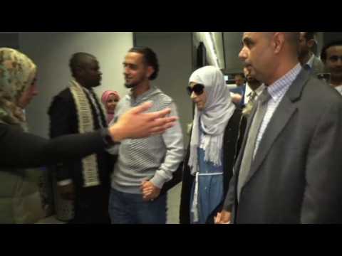 Yemeni mother Shaima Swileh arrives at US airport