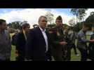 Colombian president arrives at scene of apparent car bomb