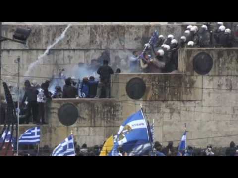 In Athens, protests against Macedonia name change turn violent