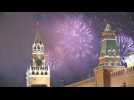 Moscow welcomes in the new year with fireworks over Red Square