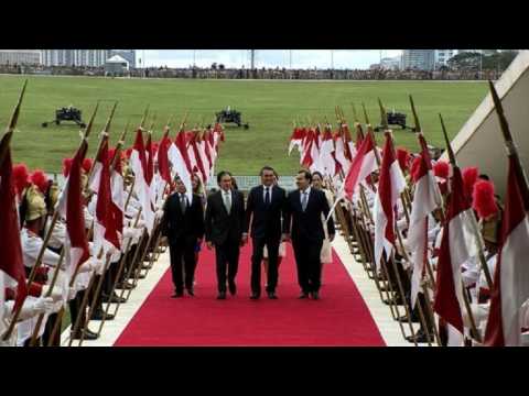 Jair Bolsonaro arrives to Brazil Congress for swearing-in