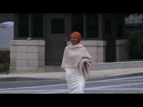Ilhan Omar arrives on Capitol Hill ahead of swearing in ceremony