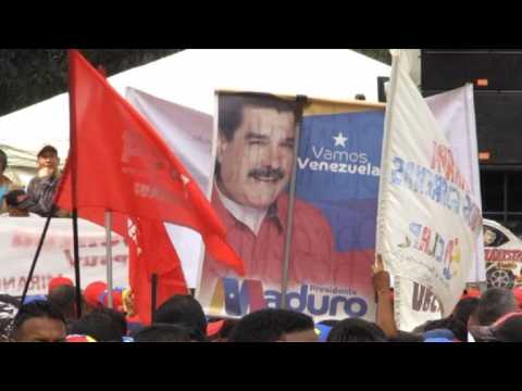 Government supporters gather in Caracas for pro-Maduro rally