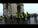 'Yellow vests' gather around the Arc de Triomphe in Paris