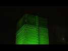 Grenfell Tower lit green to mark 1st anniversary of deadly fire