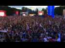 World Cup: Russians in fan zone celebrate goal against Croatia