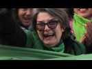Argentina rights activists react to adoption of abortion bill