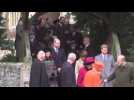 Meghan Markle and royal family leave Christmas Day service
