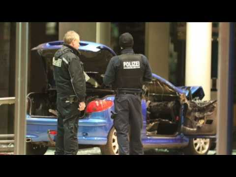 Man rams car into German party HQ in 'suicide attempt'