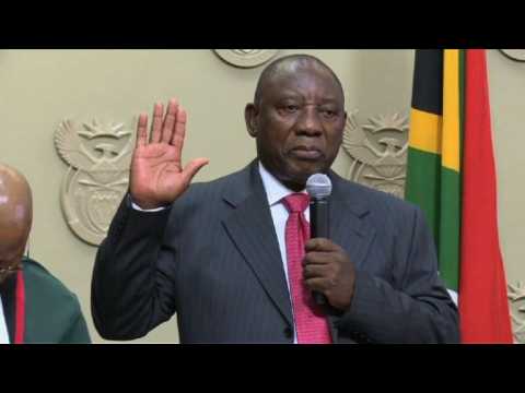 Cyril Ramaphosa sworn in as South African president