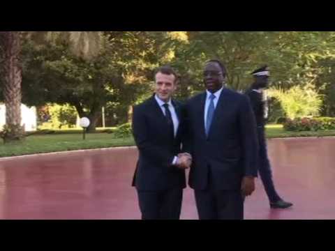 Emmanuel Macron meets with Senegalese counterpart Macky Sall
