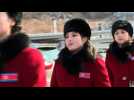 OLY-2018: North Korean cheerleaders arrive in South Korea