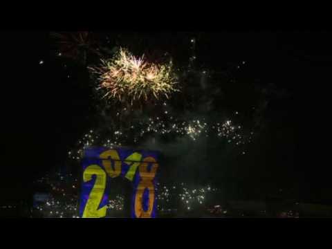 Paris welcomes 2018 with fireworks at the Champs-Elysees
