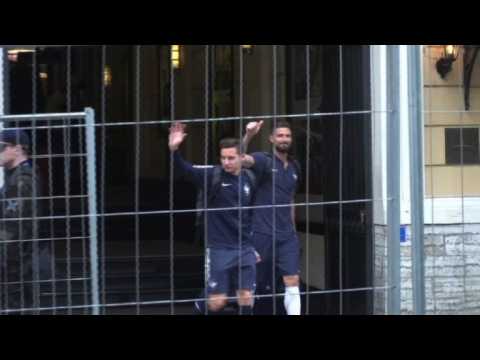 France leave team hotel and head to Moscow for World Cup final