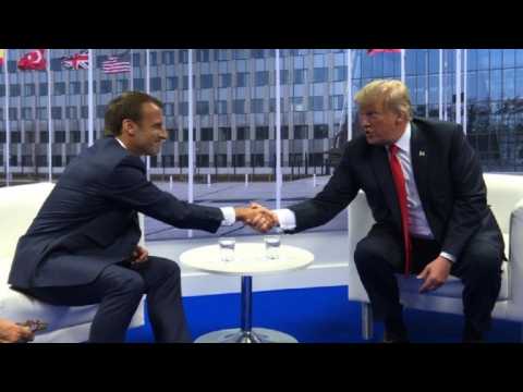 Trump and Macron hold bilateral meeting on day 1 of NATO summit