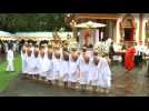 Thai boys ordained in buddhist ceremony after cave ordeal