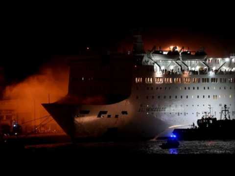 Greek ferry limps to port after fire on board