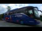 World champions France leave their team base near Moscow