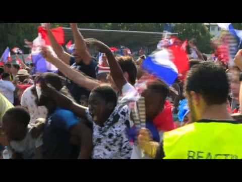 World Cup: France fans in Bondy react to France's second goal