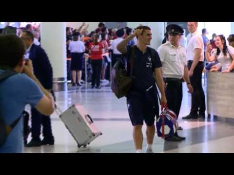 World champions France head home from Moscow airport