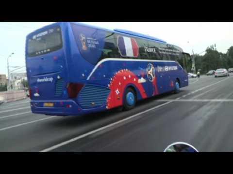 World Cup: France team bus on the road to stadium for final