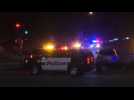 Police and mourners at scene of deadly California bar shooting