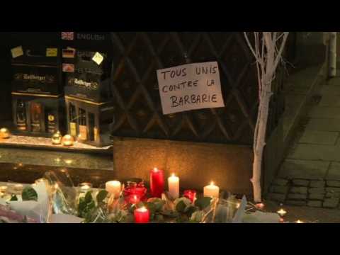 Tributes placed at scene of Strasbourg Christmas market attack