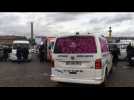 French ambulance drivers demonstrate in Paris