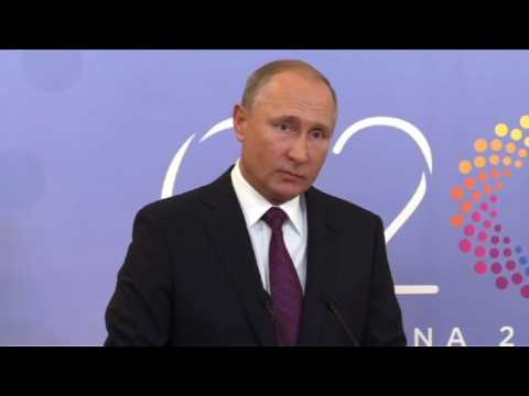 Russian President Putin holds press conference at G20