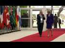 UK PM May arrives at Costa Salguero centre for G20 summit