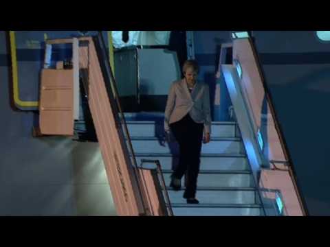 British PM Theresa May arrives in Buenos Aires ahead of G20