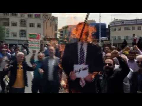 Anti-US protest in Tehran after Trump decision on nuclear deal